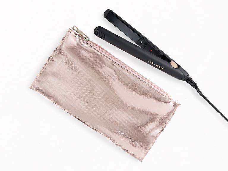 Remedy Lite Mini Straightener with Insulated Pouch by LUXE & WILLOW